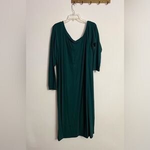 ELOQUII Women's Plus Size Off Shoulder Green Dress Size 22